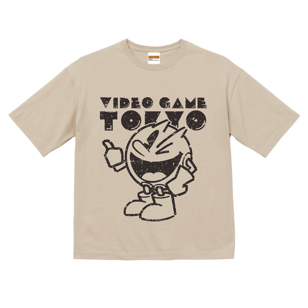 パックマン ビッグシルエットTシャツ サンドベージュ