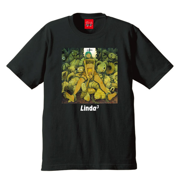 リンダキューブシリーズ Tシャツ イラスト B（黒）L